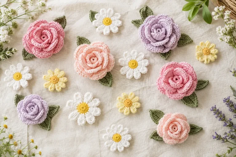 How to Crochet Flowers: Easy Free Pattern for Beginners